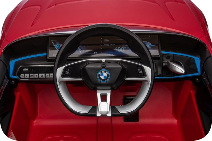 Auto Na Akumulator BMW i4 Czerwony 4x4 Deska Rozdzielcza